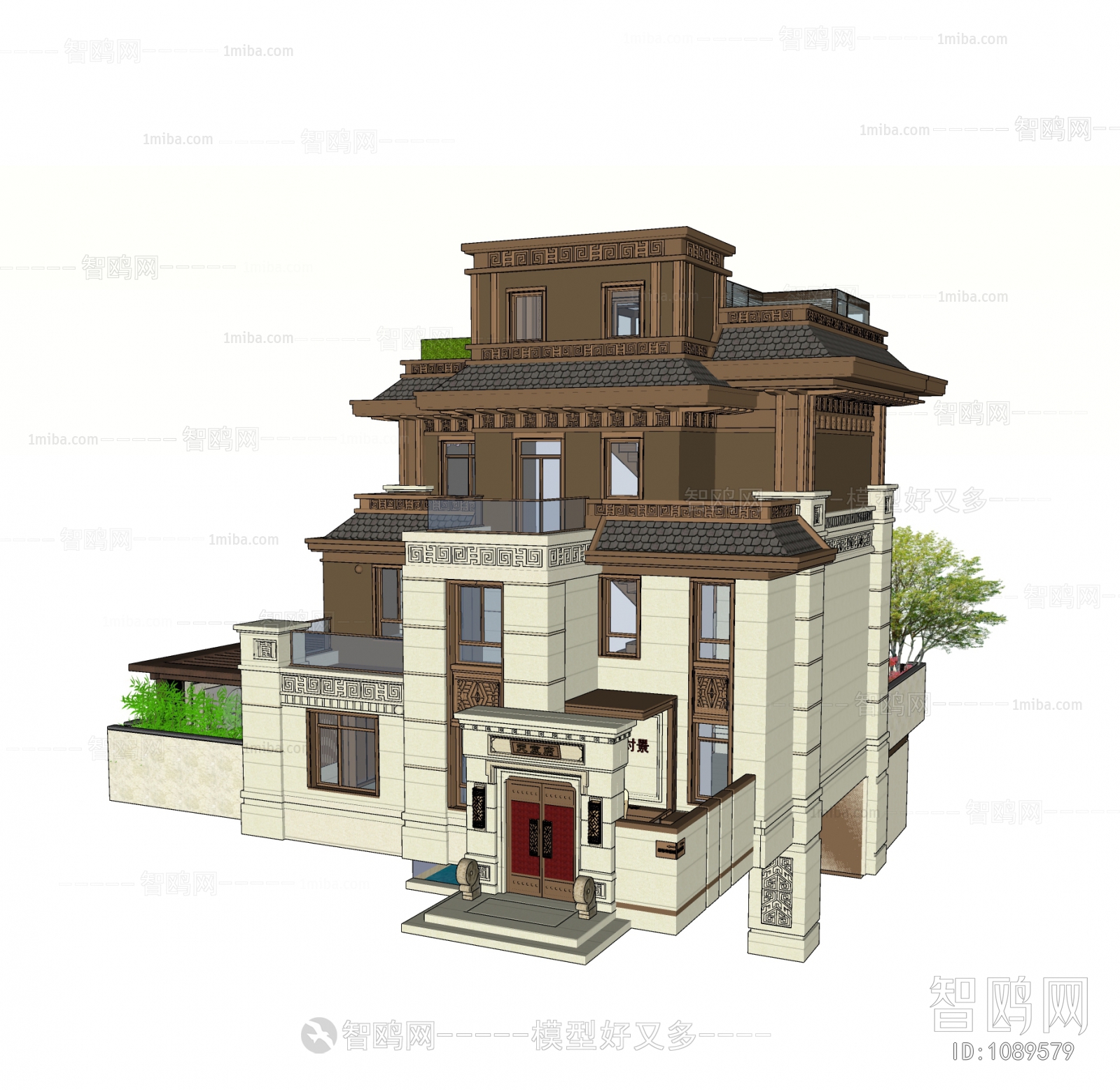 New Chinese Style Villa Appearance