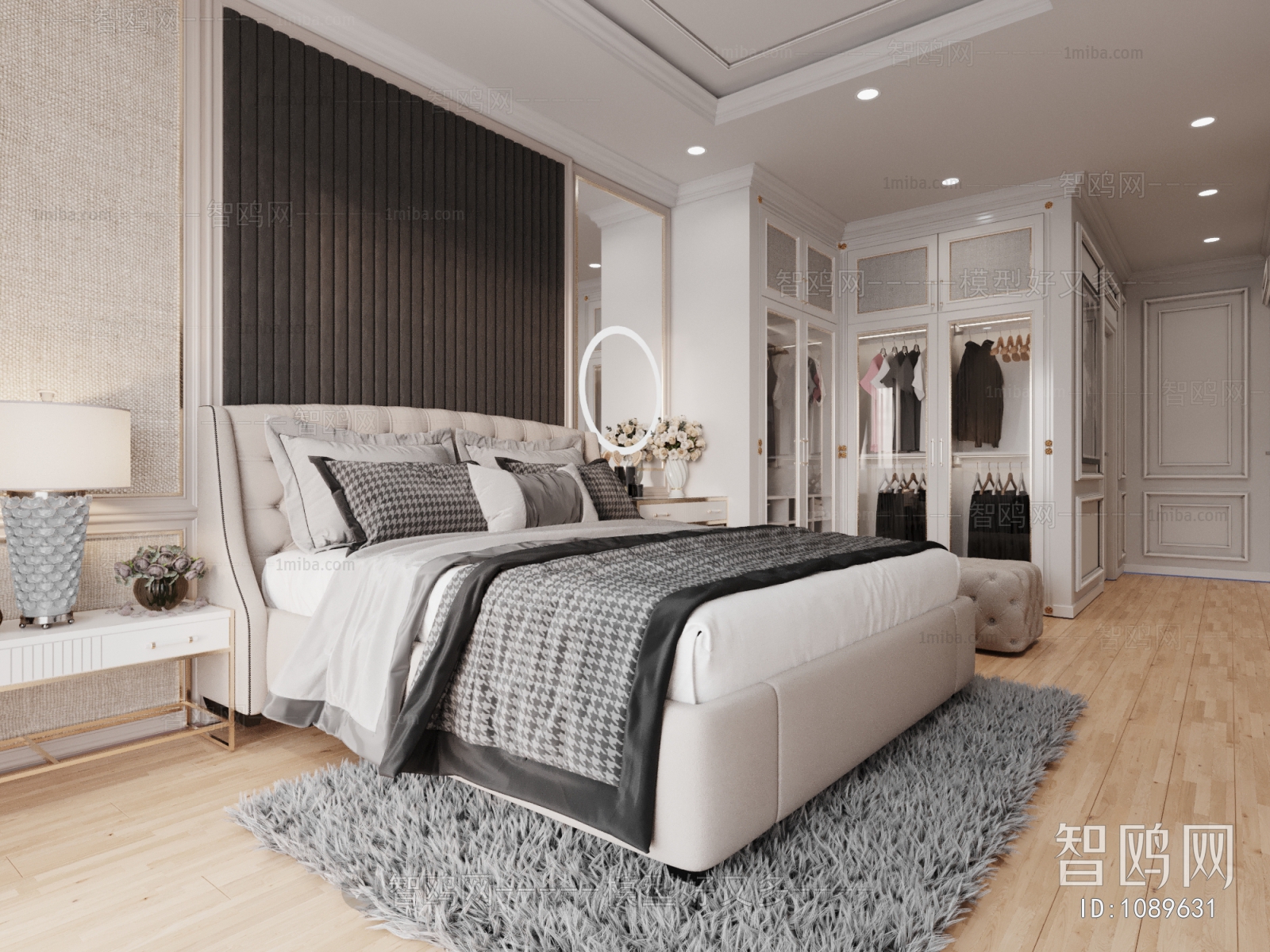 Simple European Style Bedroom