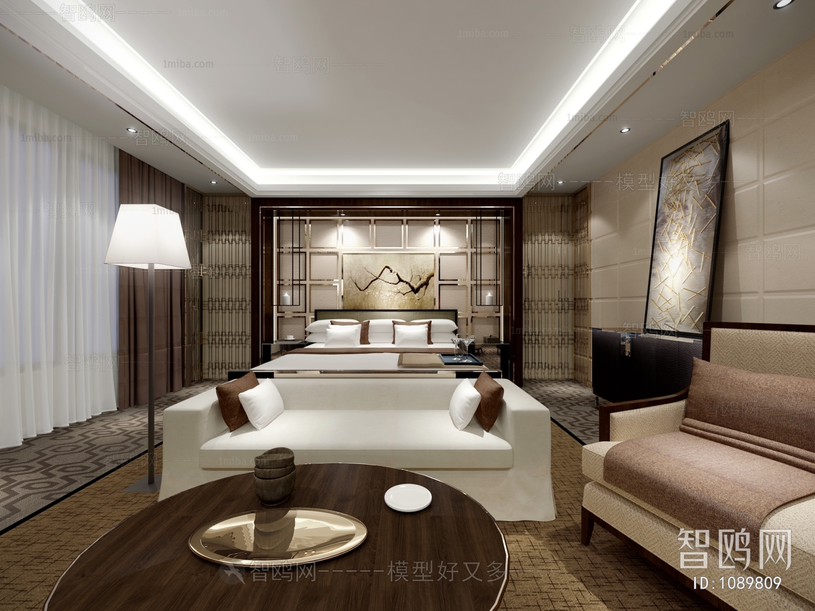 New Chinese Style Bedroom