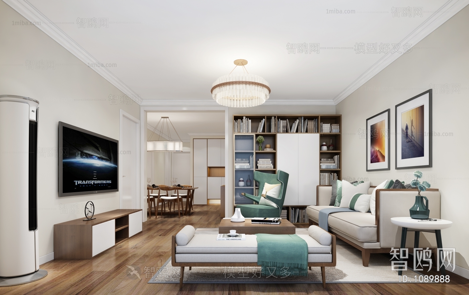 New Chinese Style A Living Room