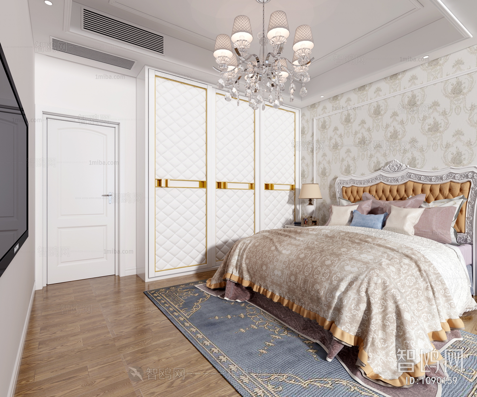 Simple European Style Bedroom