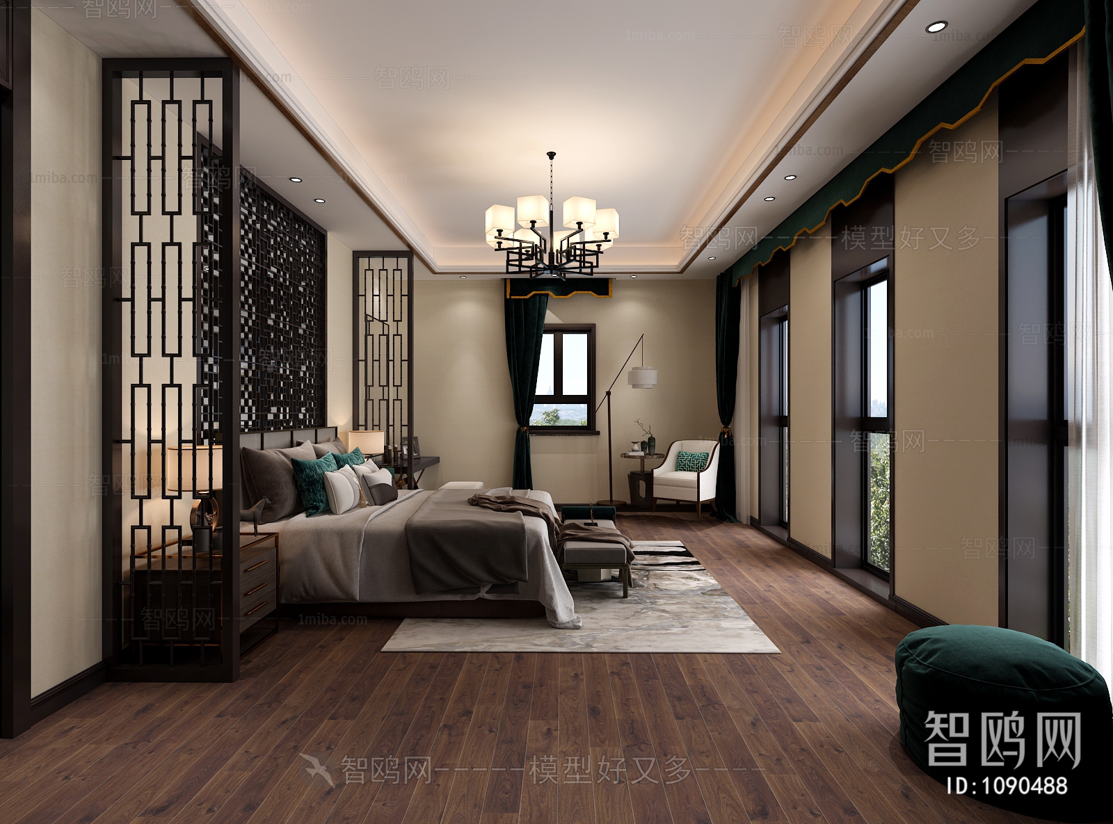 New Chinese Style Bedroom