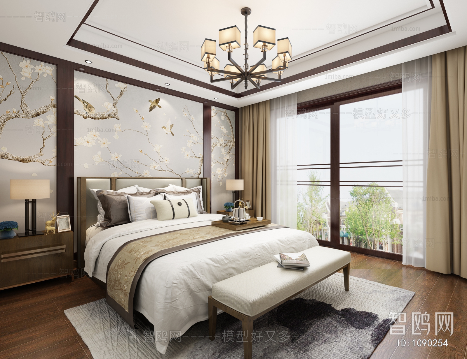 New Chinese Style Bedroom