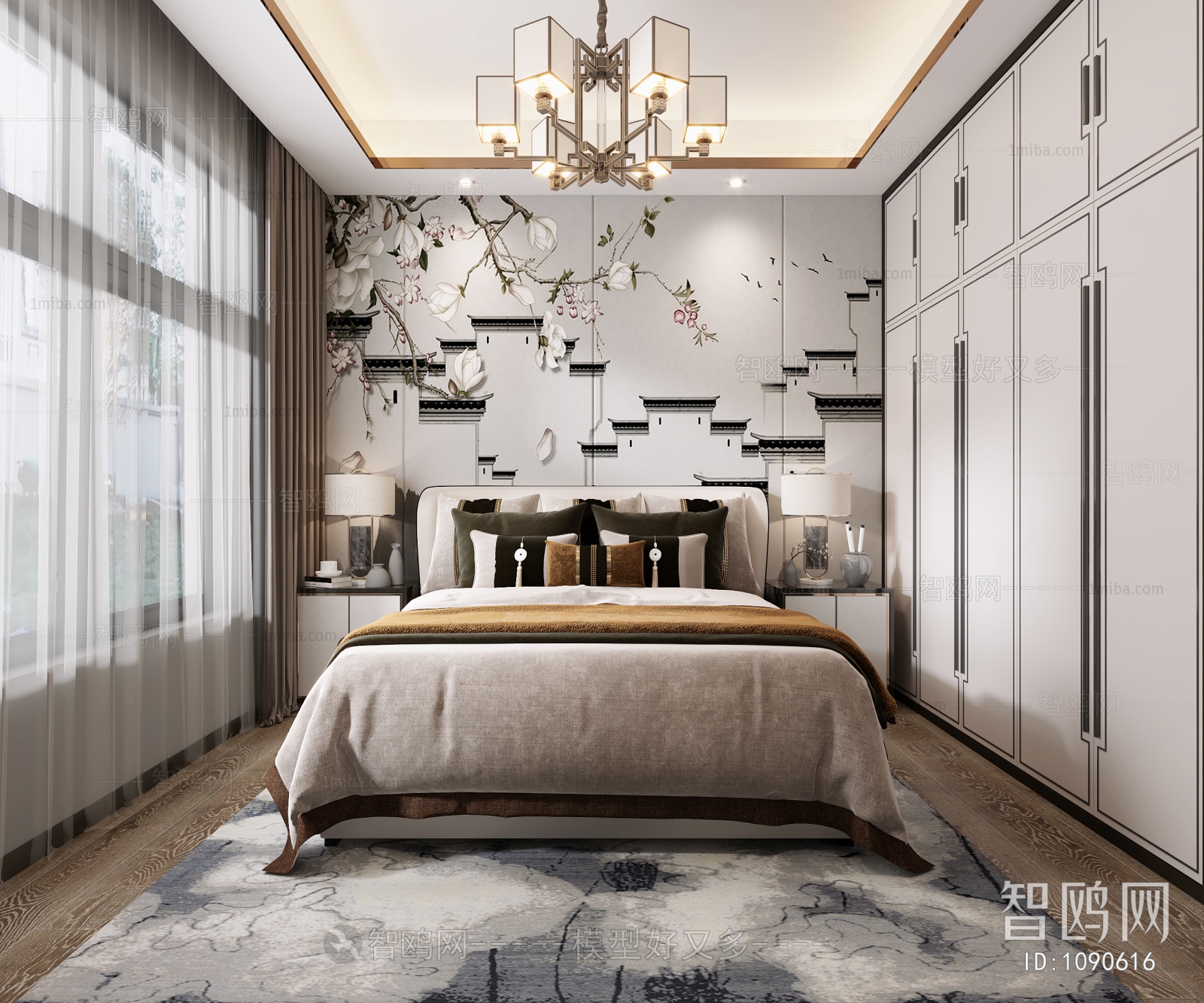 New Chinese Style Bedroom