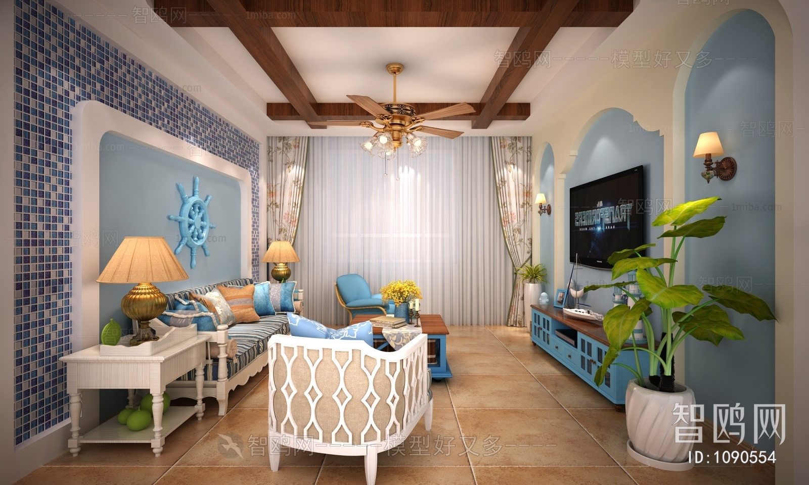 Mediterranean Style A Living Room