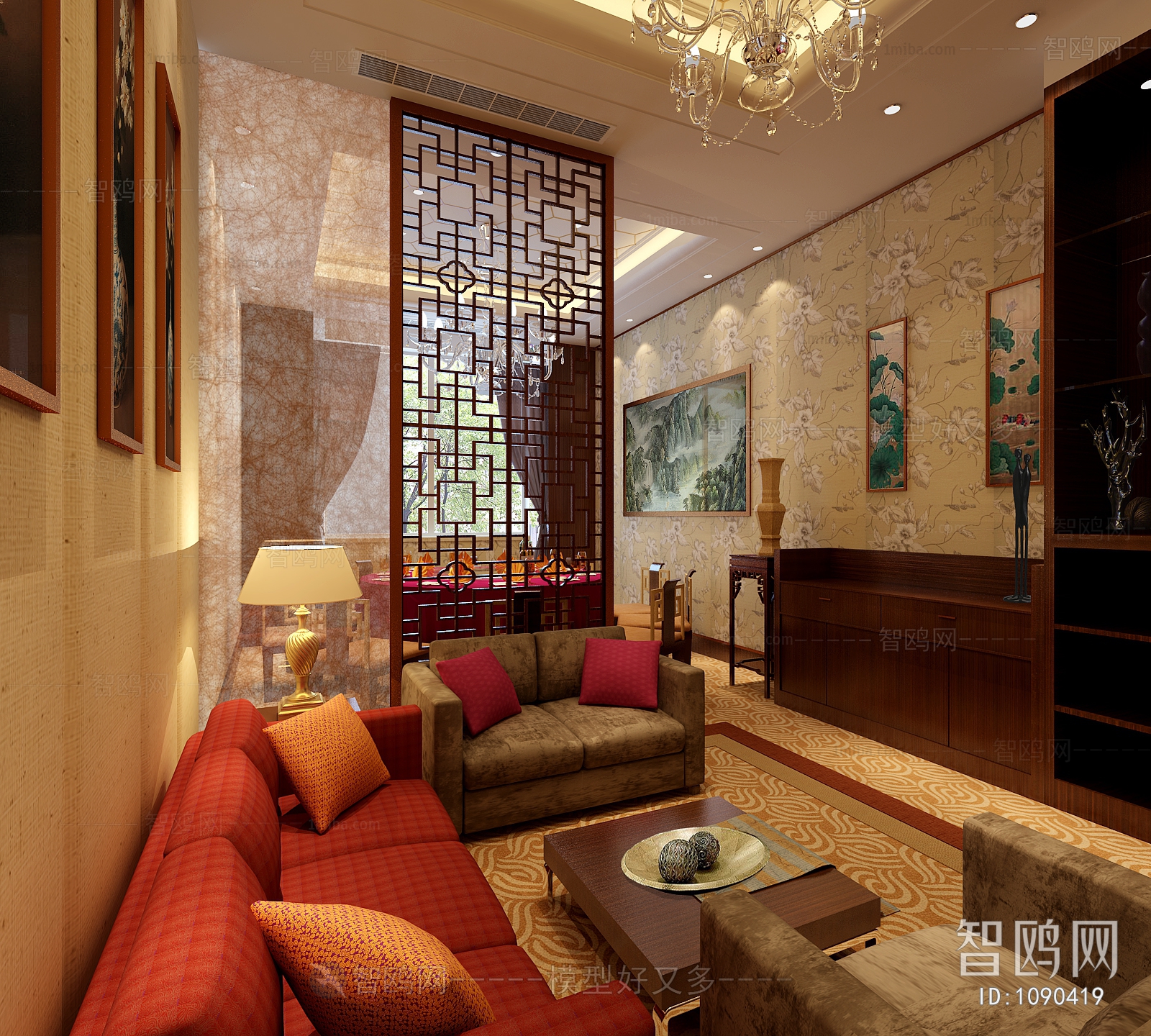 New Chinese Style A Living Room