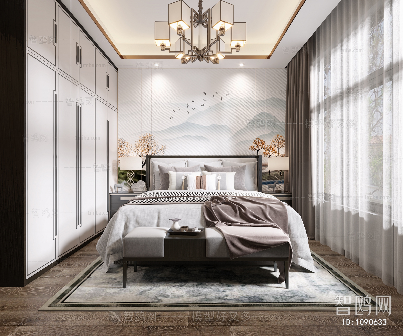 New Chinese Style Bedroom