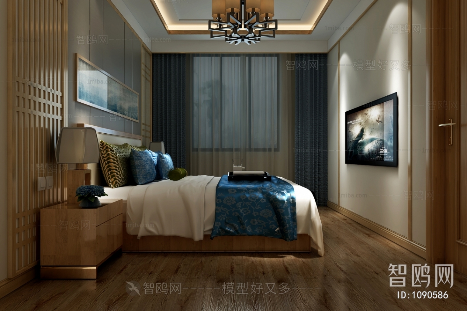 New Chinese Style Bedroom