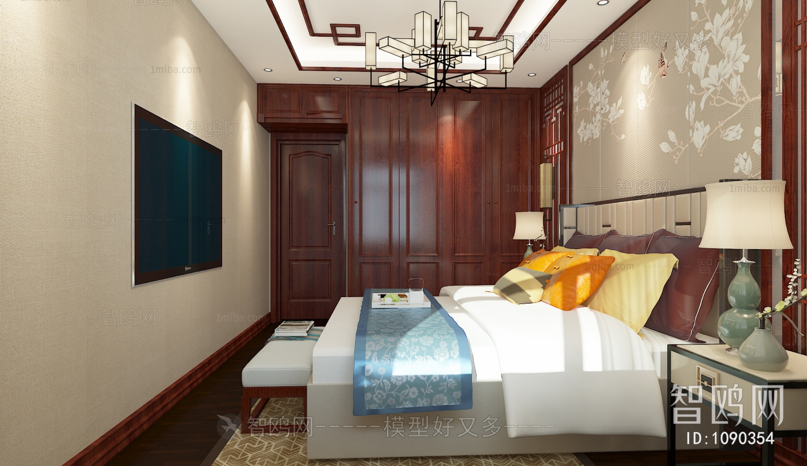 New Chinese Style Bedroom