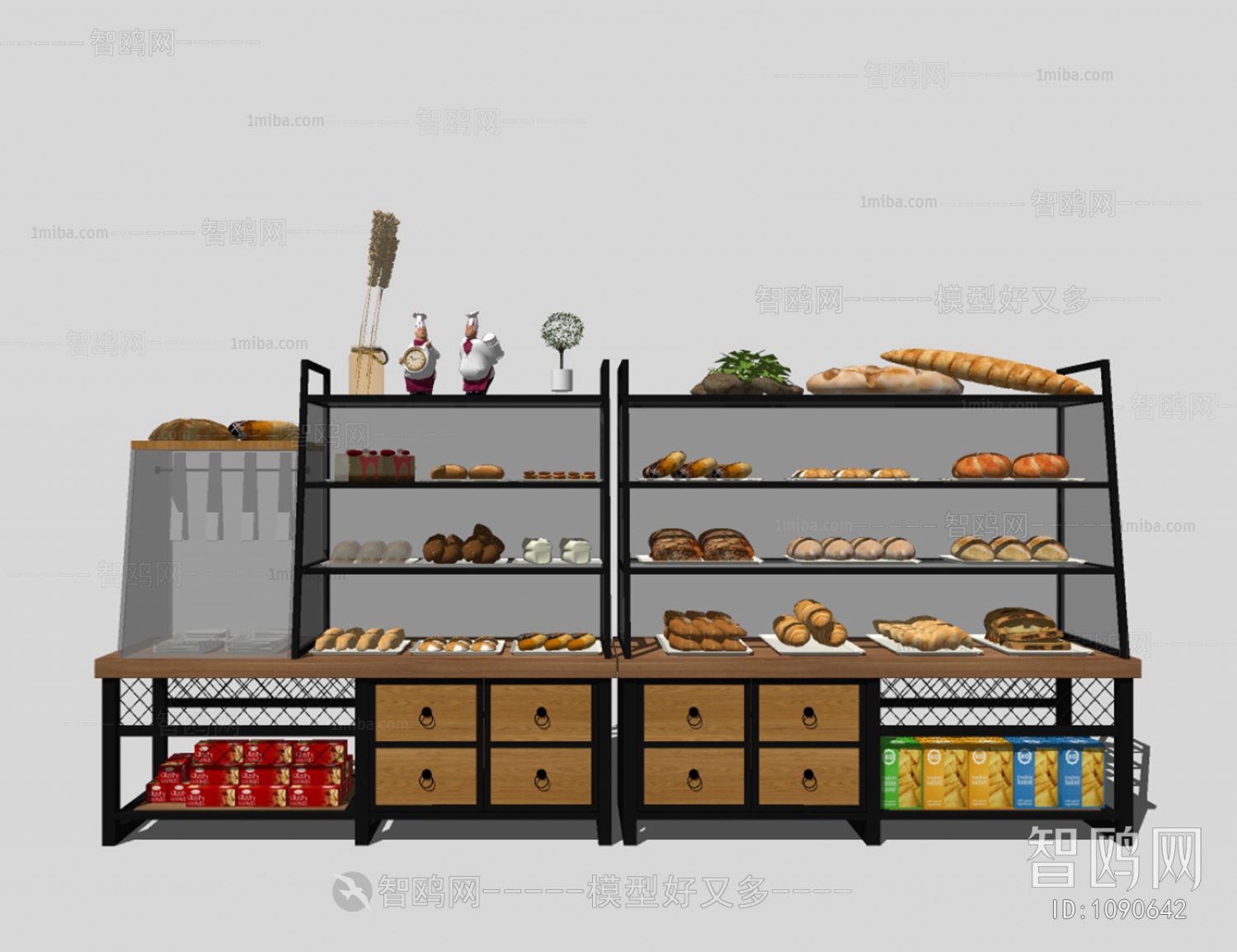 现代保鲜柜、面包柜