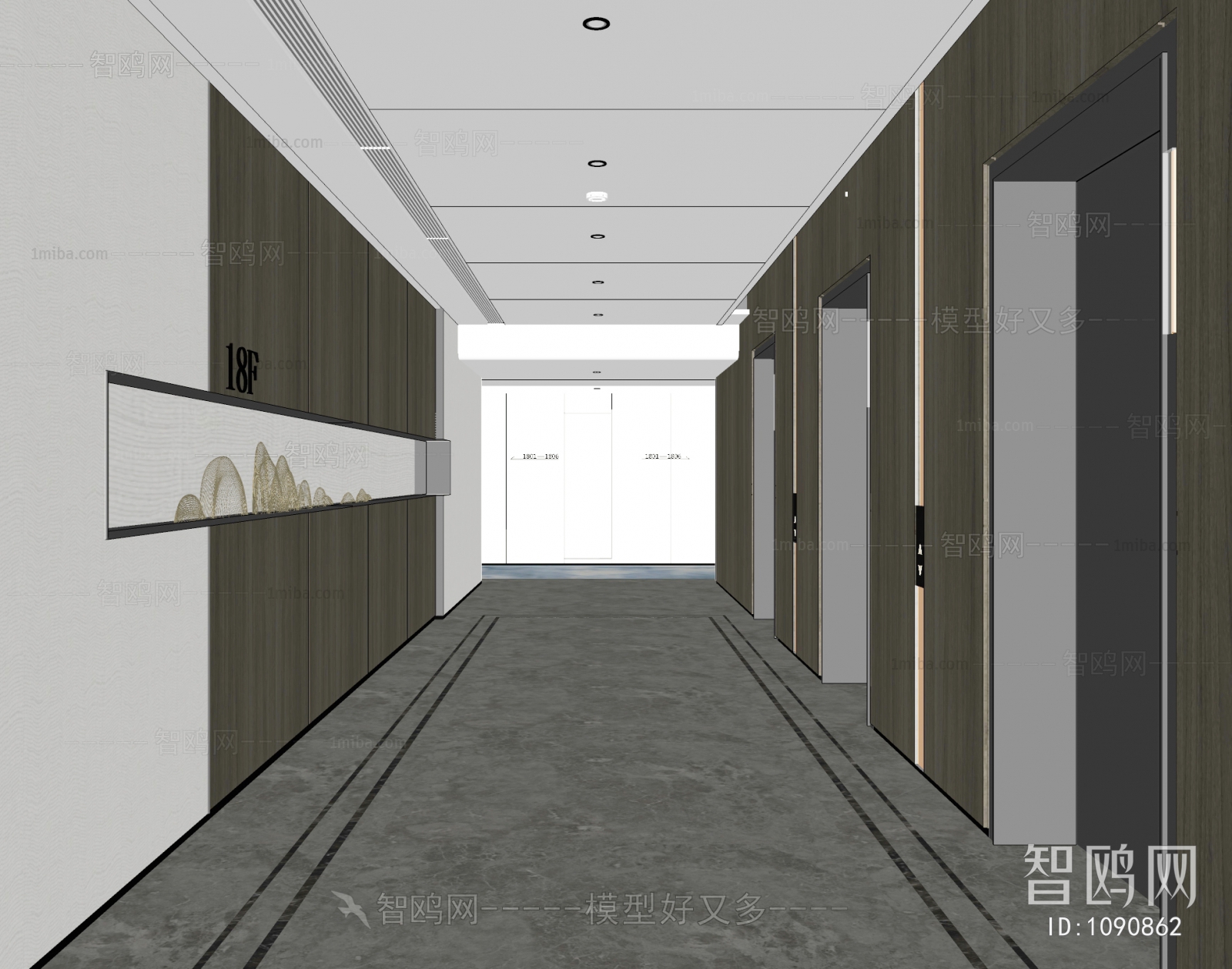 Modern Office Elevator Hall