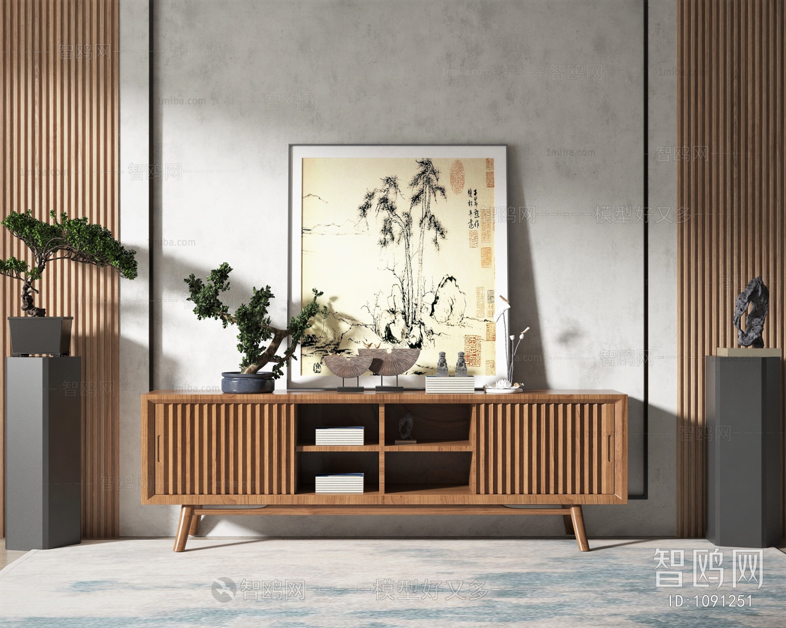 New Chinese Style TV Cabinet