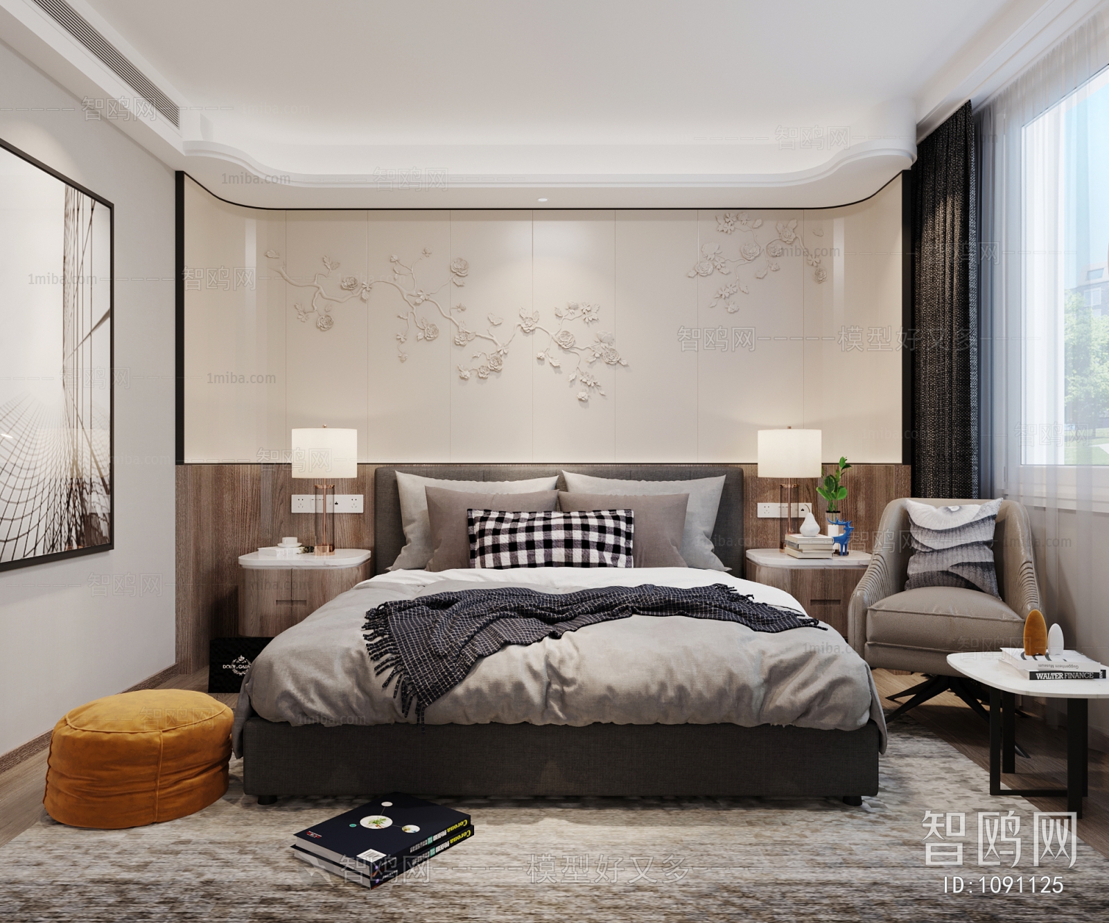 New Chinese Style Bedroom