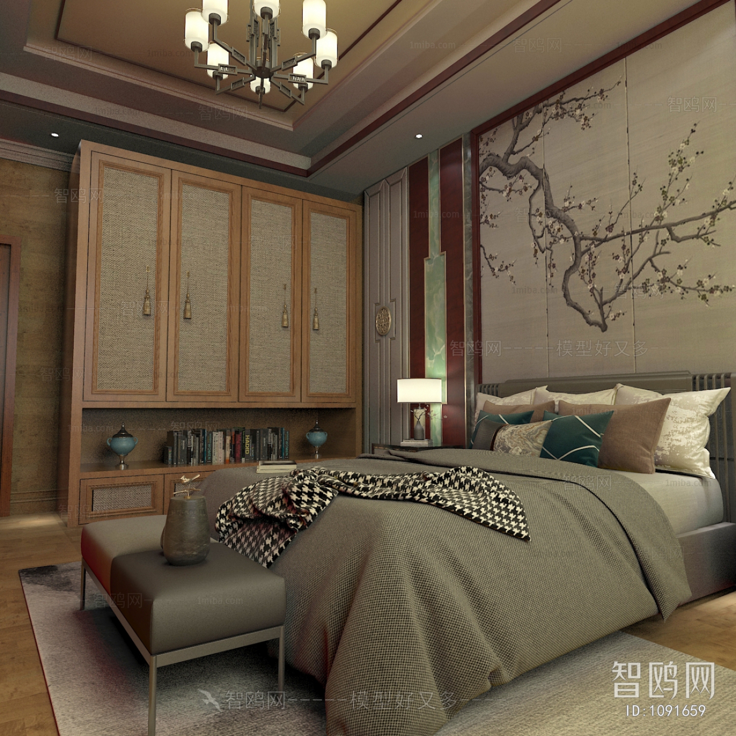 New Chinese Style Bedroom