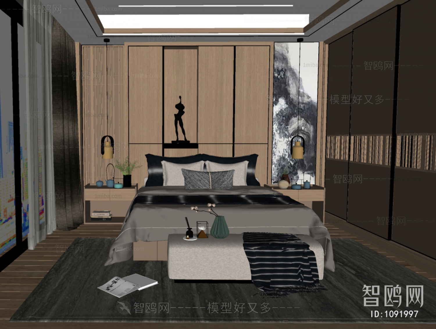 New Chinese Style Bedroom