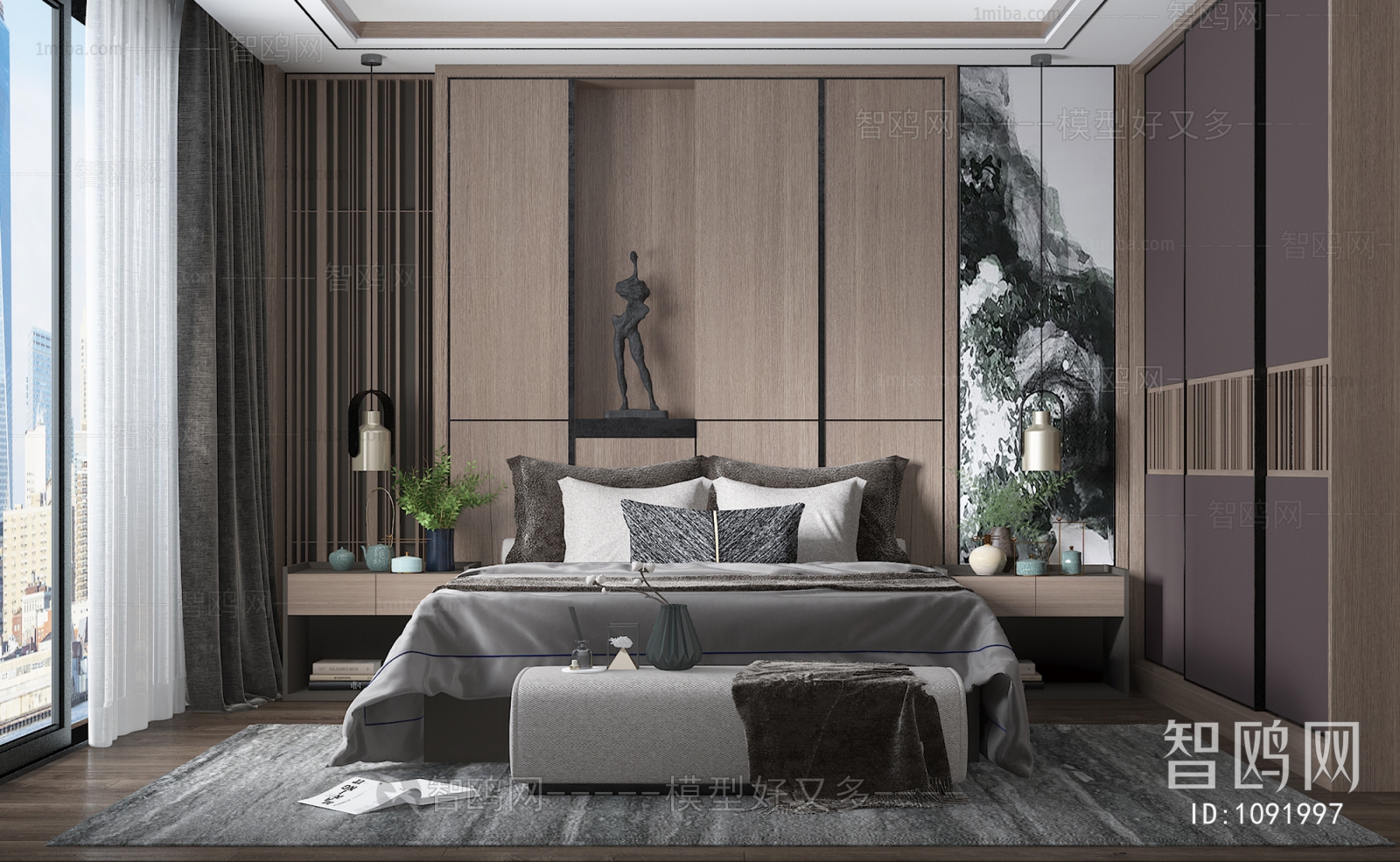 New Chinese Style Bedroom