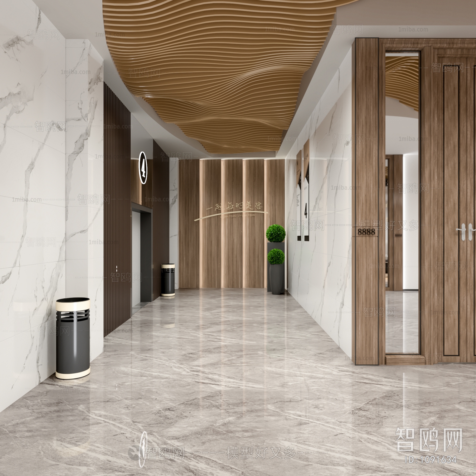 Modern Corridor/elevator Hall