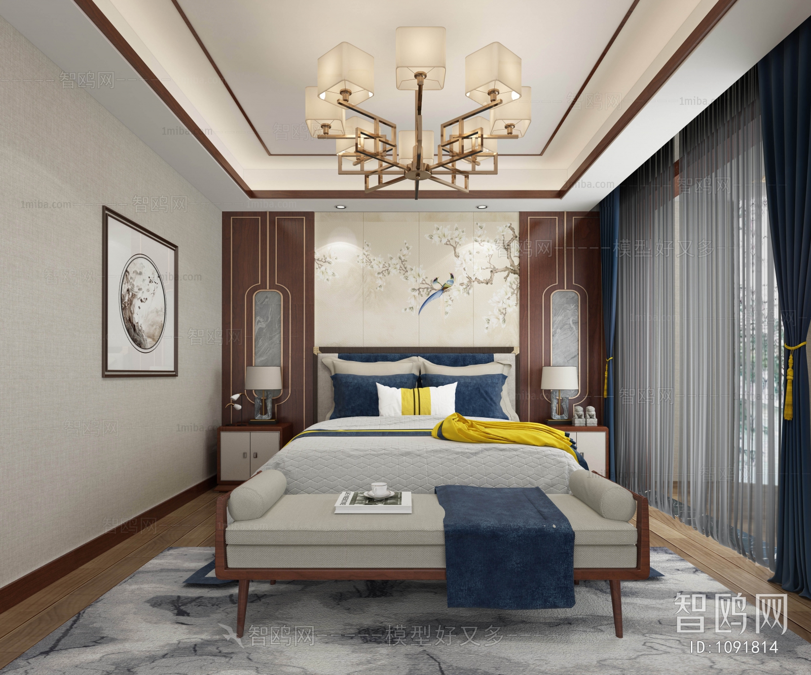 New Chinese Style Bedroom