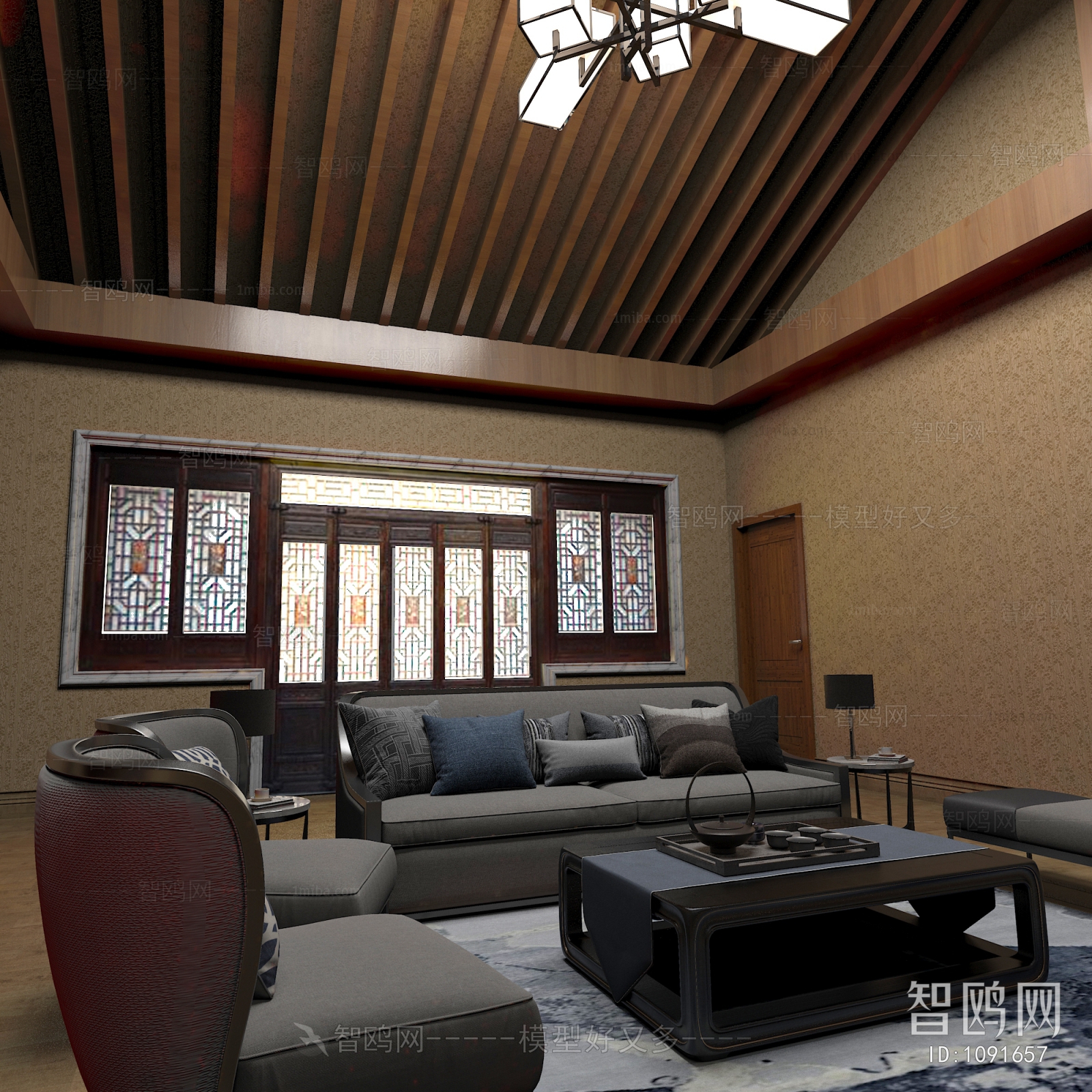 New Chinese Style A Living Room