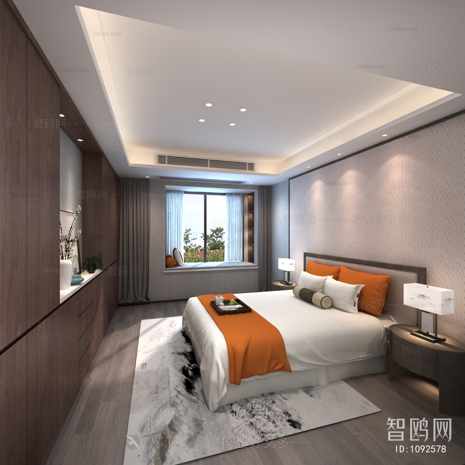 New Chinese Style Bedroom