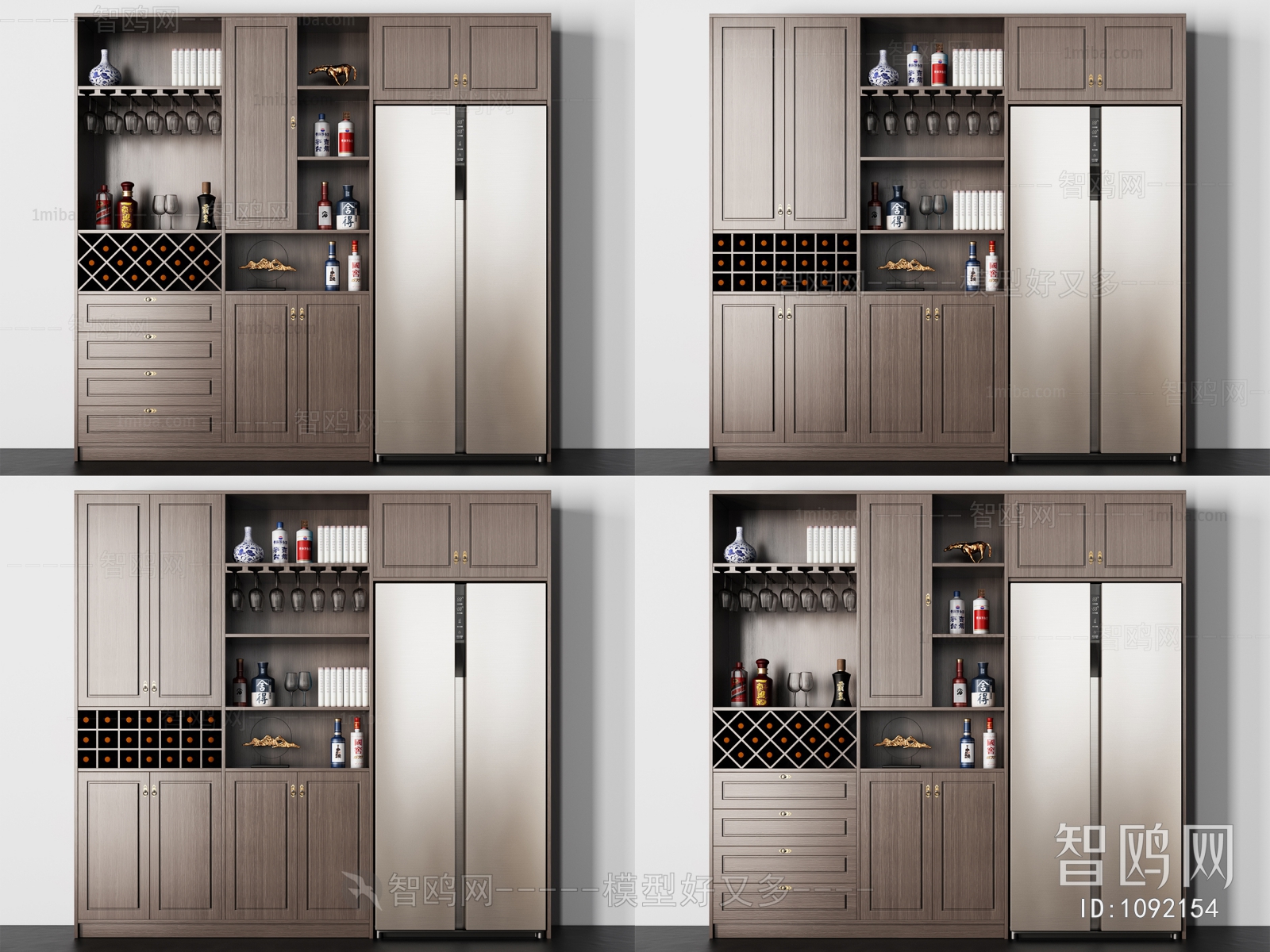 New Chinese Style Wine Cabinet