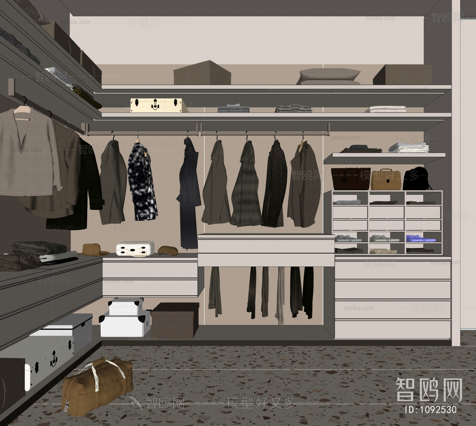 Modern Clothes Storage Area