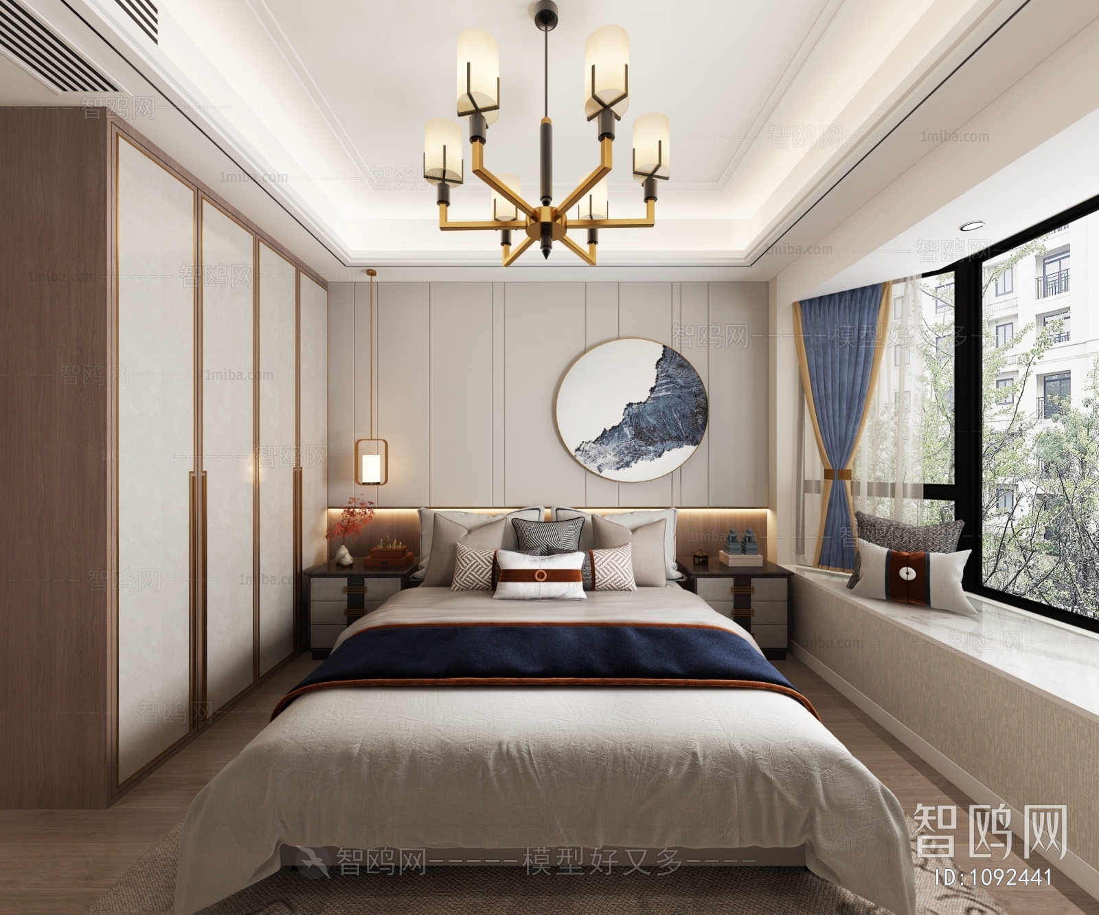 New Chinese Style Bedroom