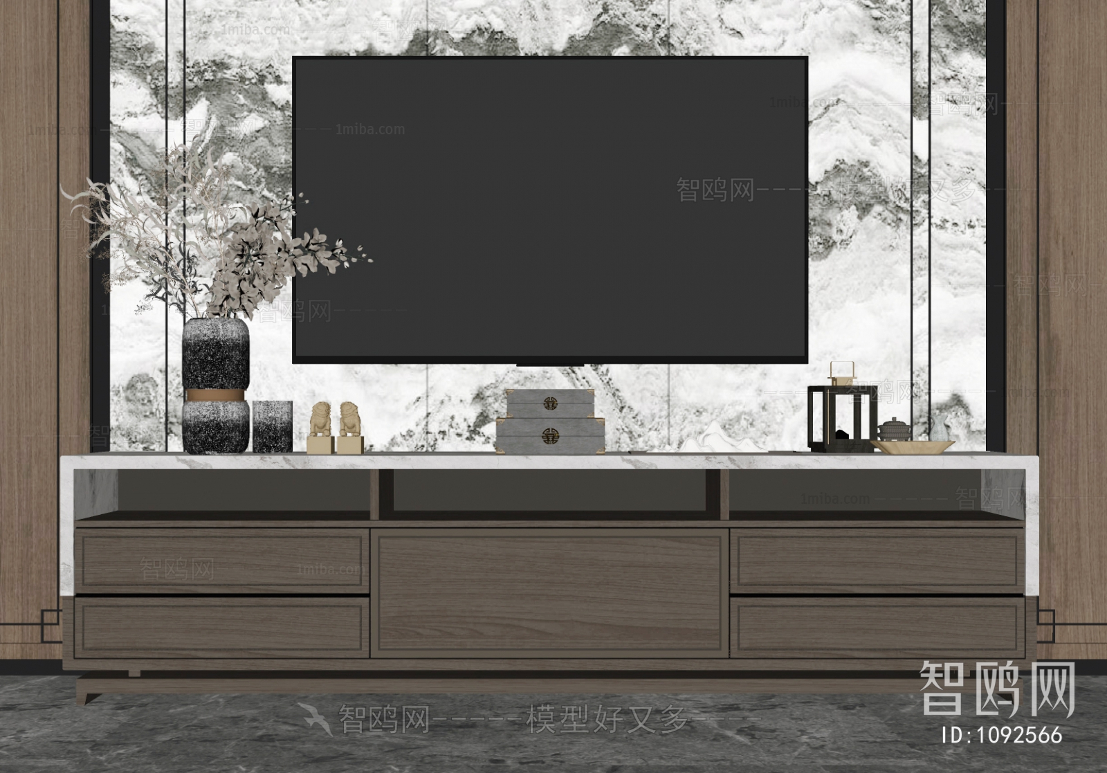 New Chinese Style TV Cabinet