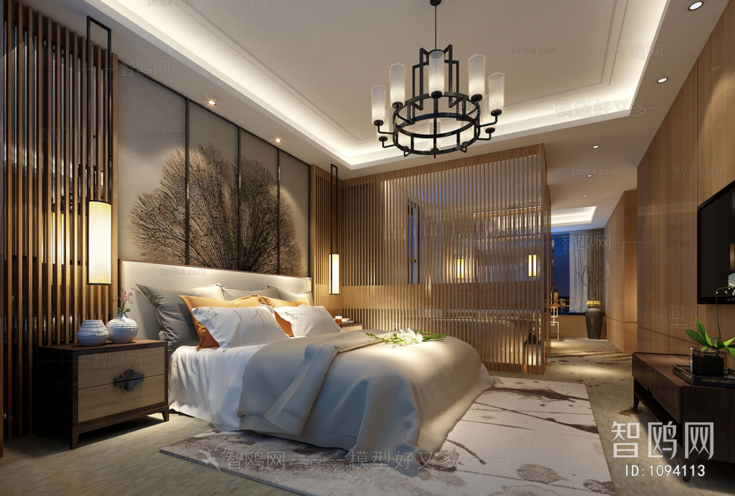 New Chinese Style Bedroom