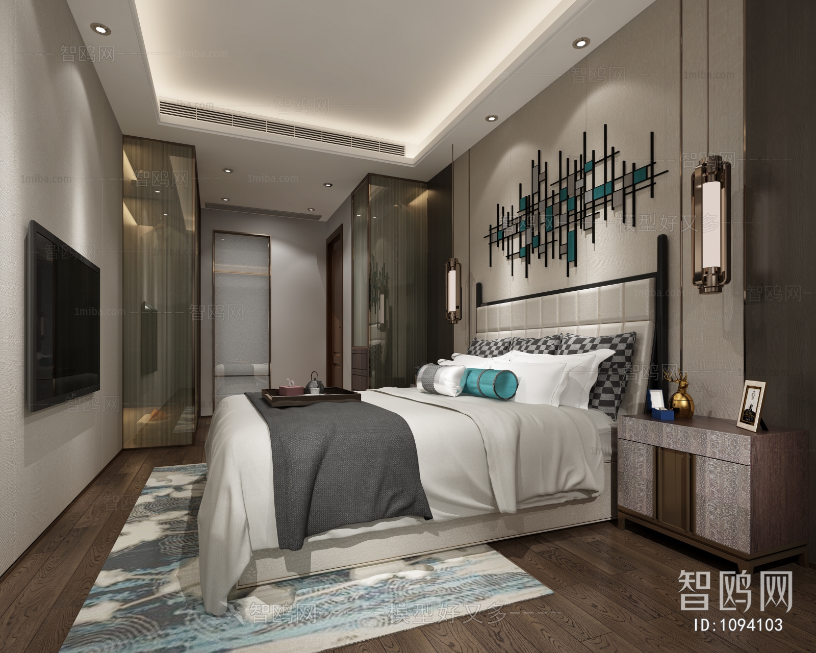 New Chinese Style Bedroom