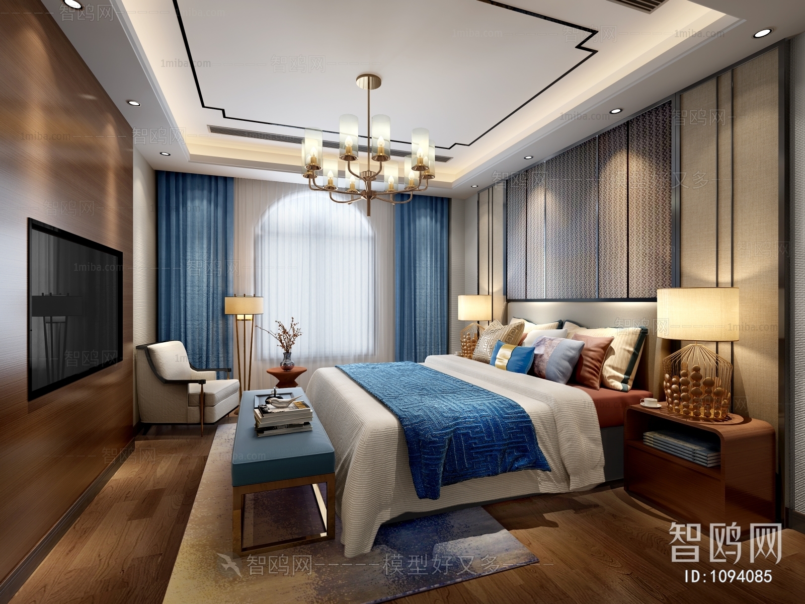 New Chinese Style Bedroom