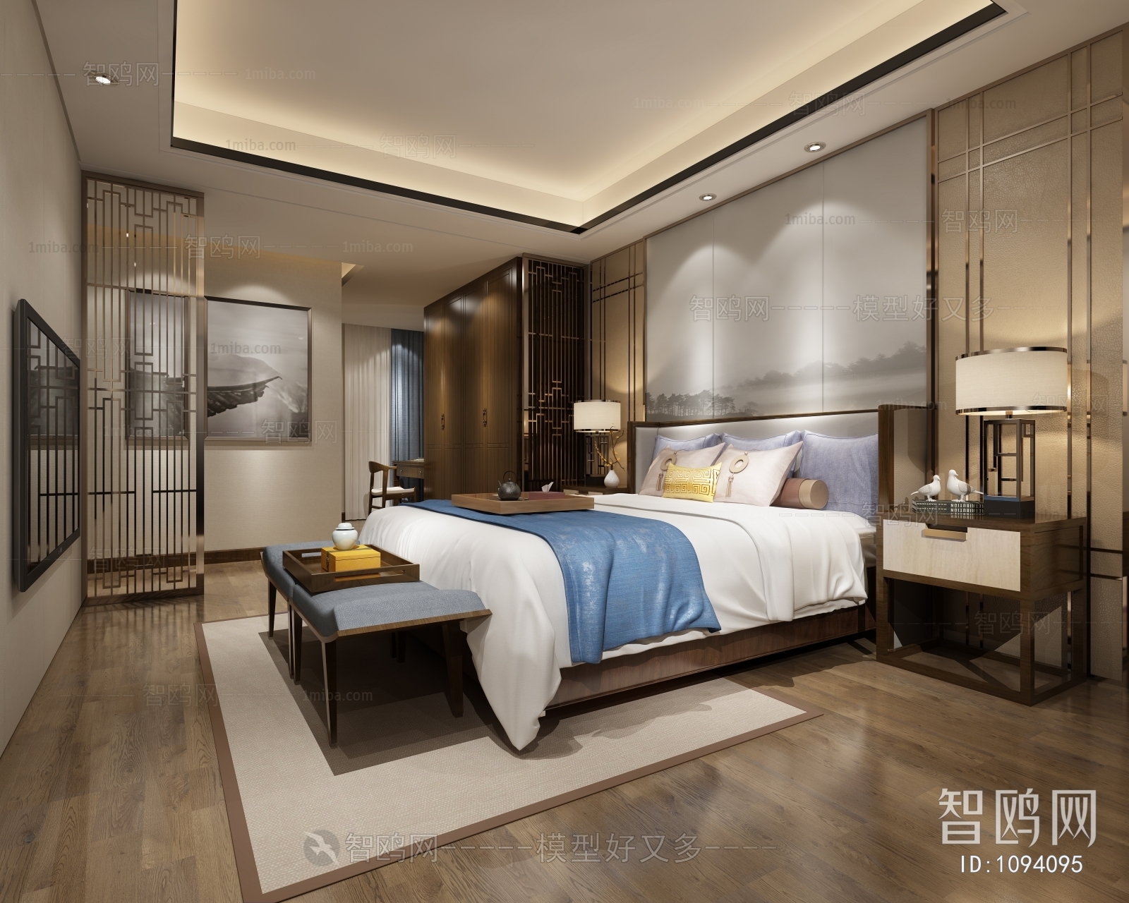 New Chinese Style Bedroom