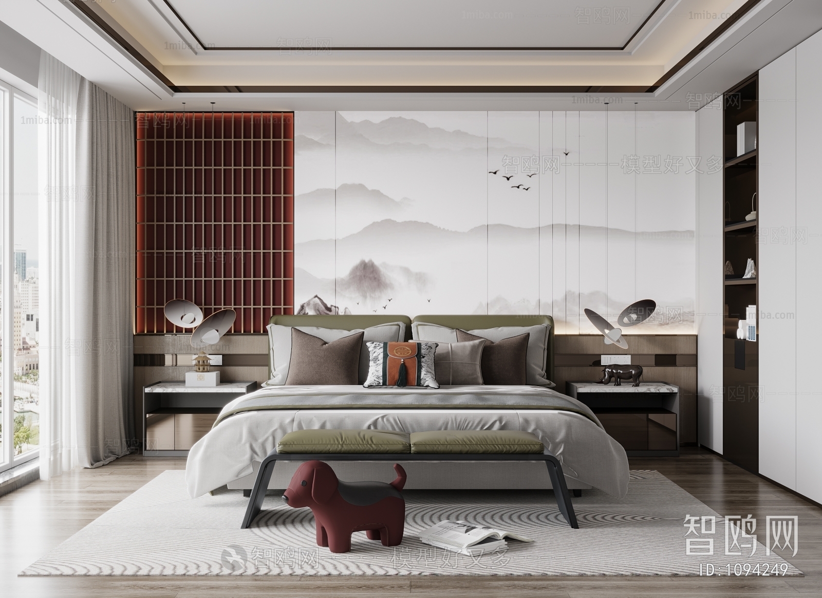 New Chinese Style Bedroom