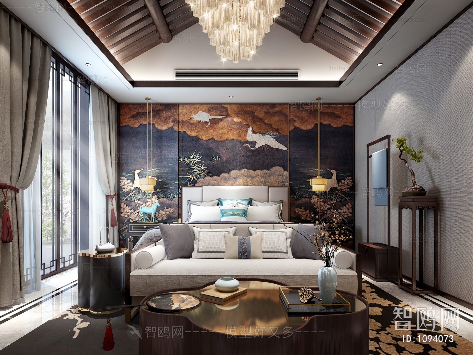 New Chinese Style Bedroom