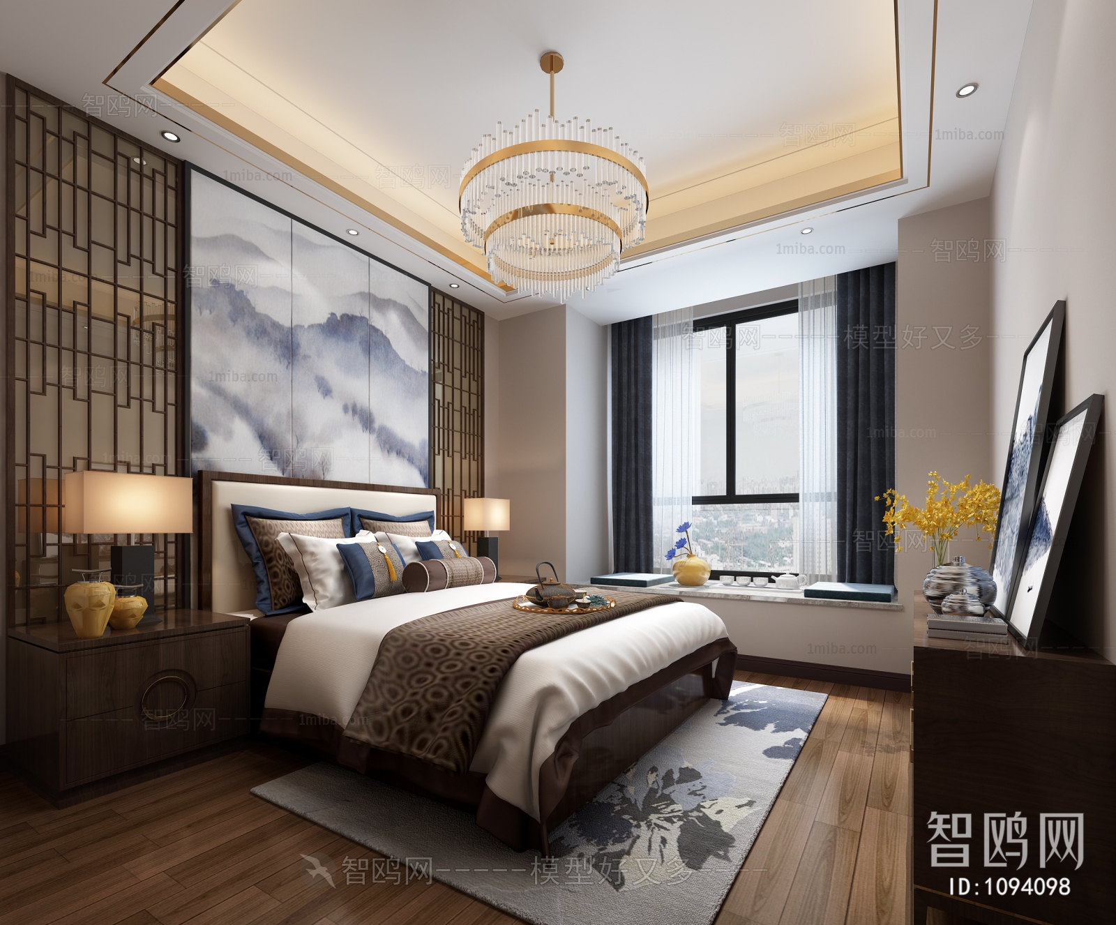 New Chinese Style Bedroom