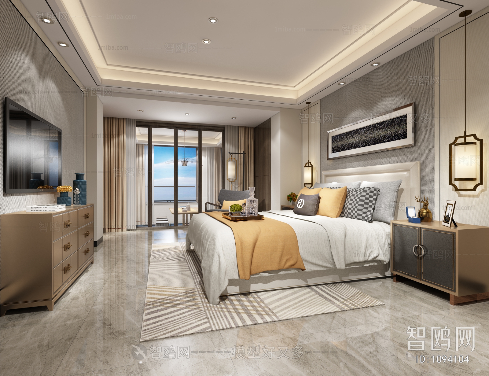 New Chinese Style Bedroom