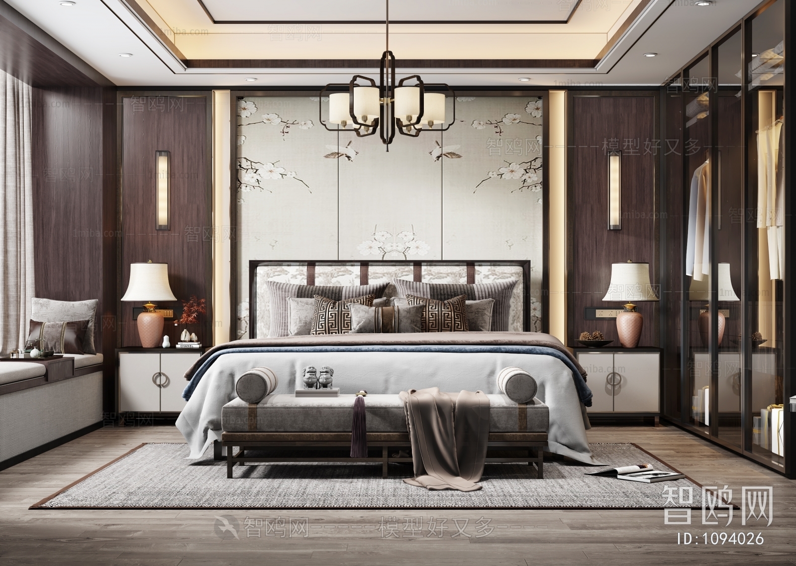 New Chinese Style Bedroom