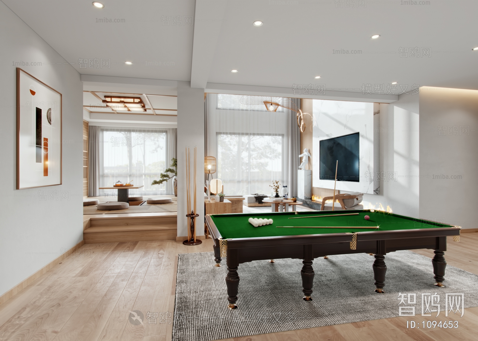 Nordic Style Billiards Room