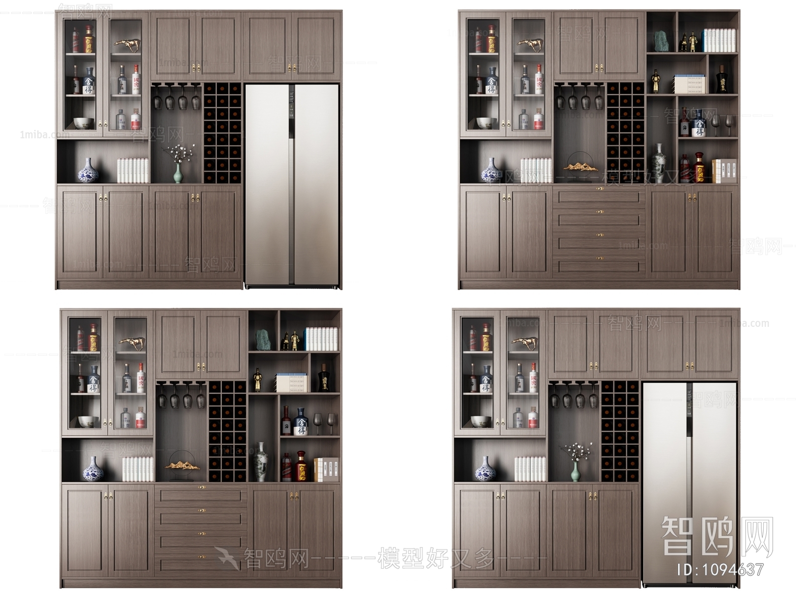 New Chinese Style Wine Cabinet