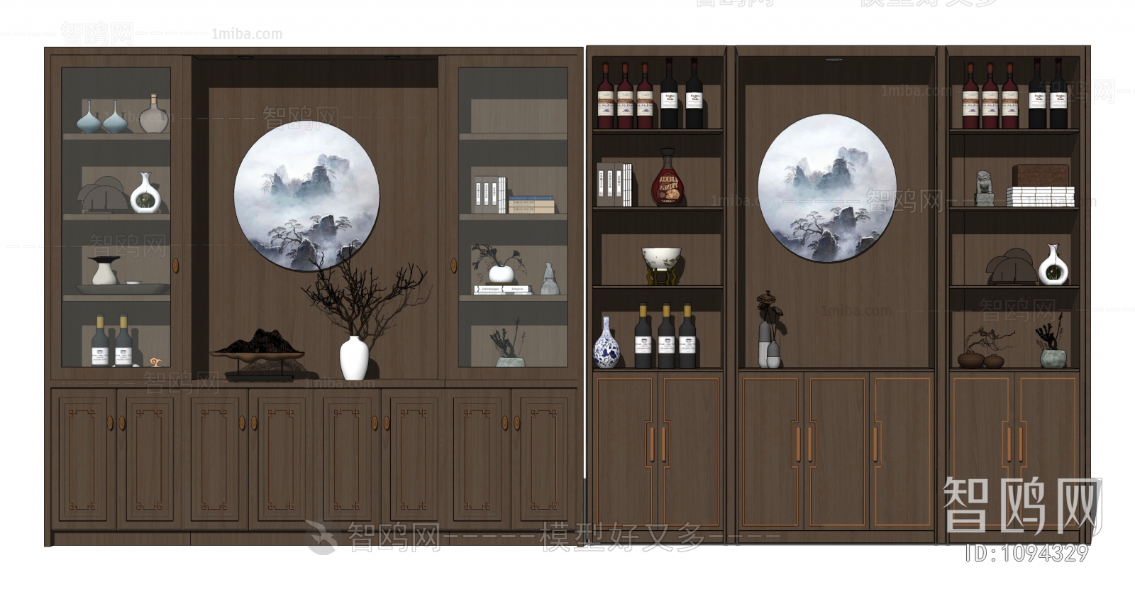 New Chinese Style Wine Cabinet