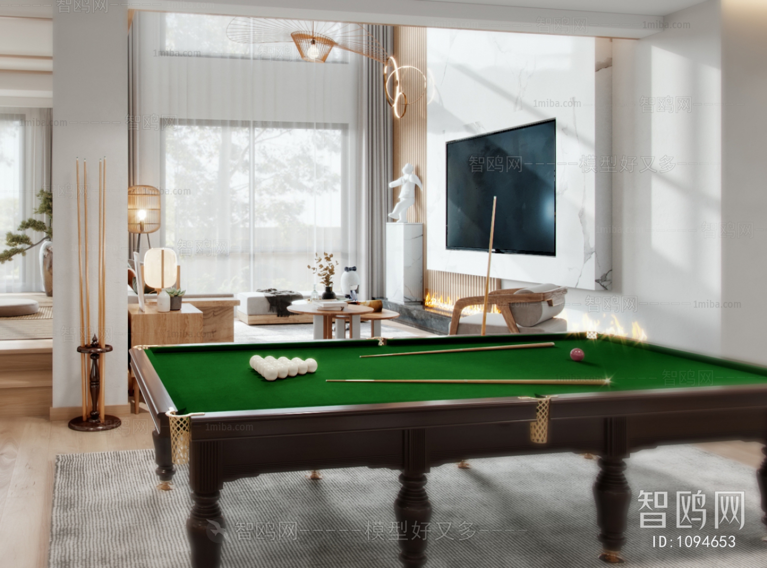 Nordic Style Billiards Room