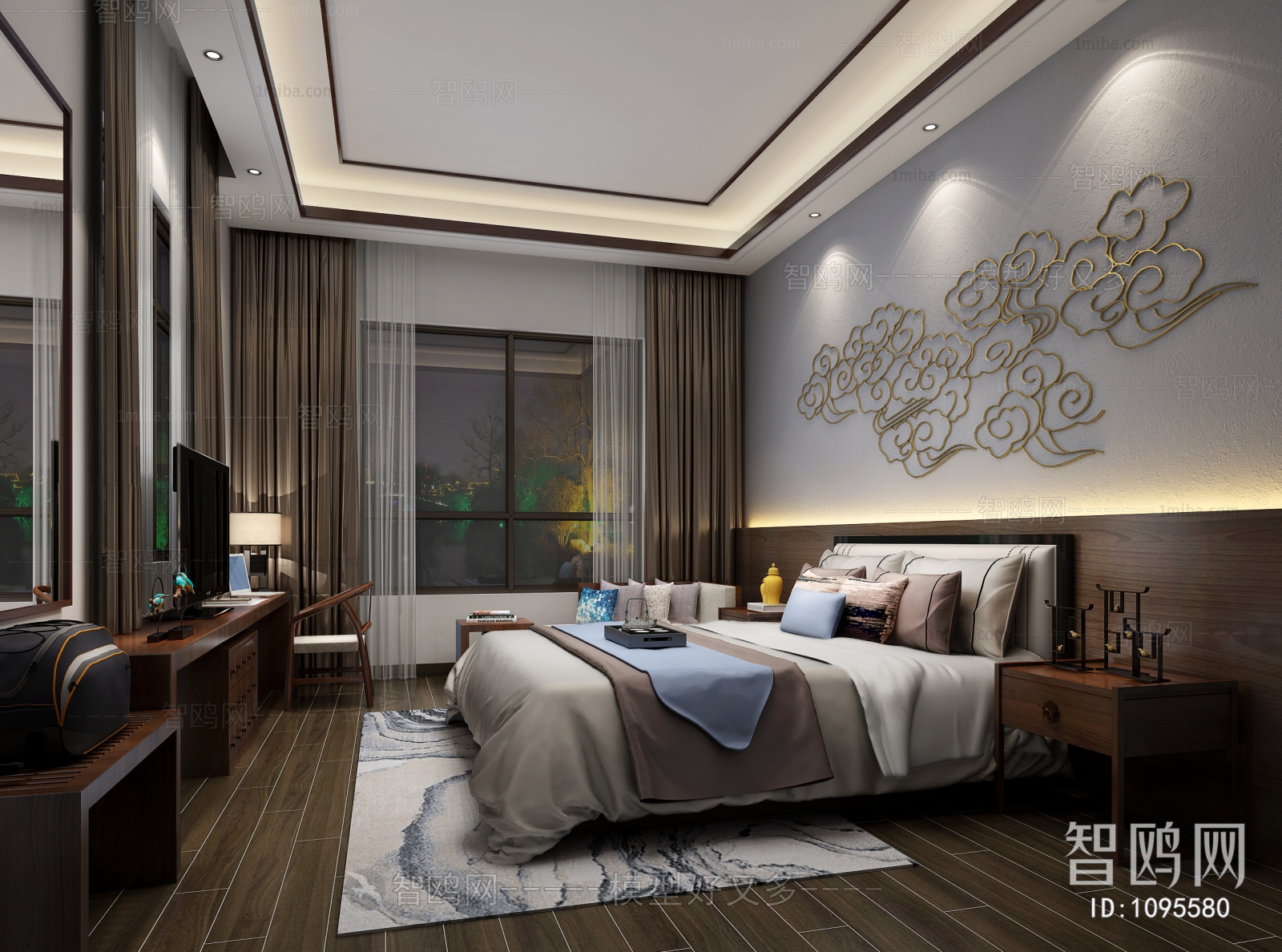 New Chinese Style Bedroom