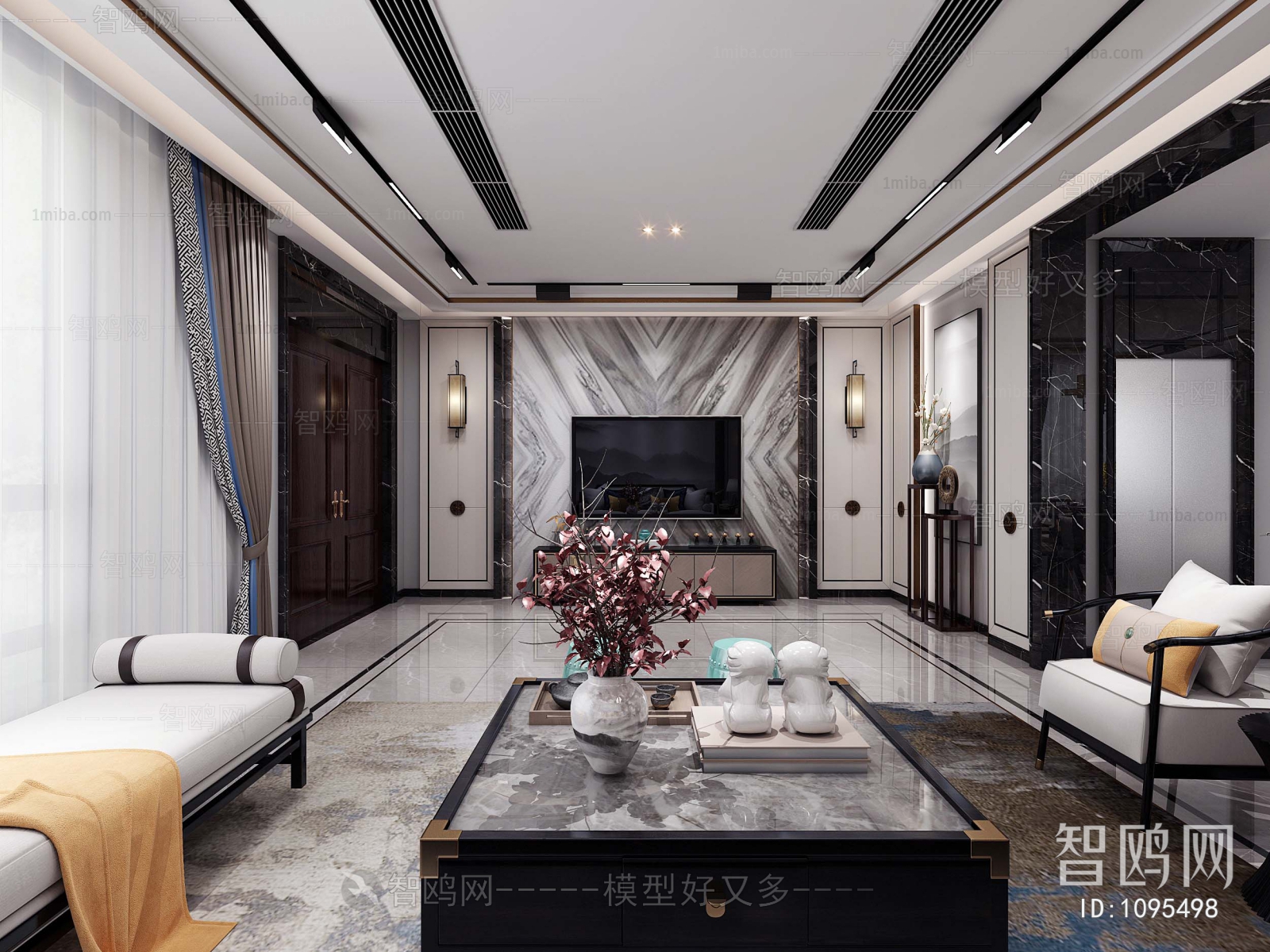 New Chinese Style A Living Room