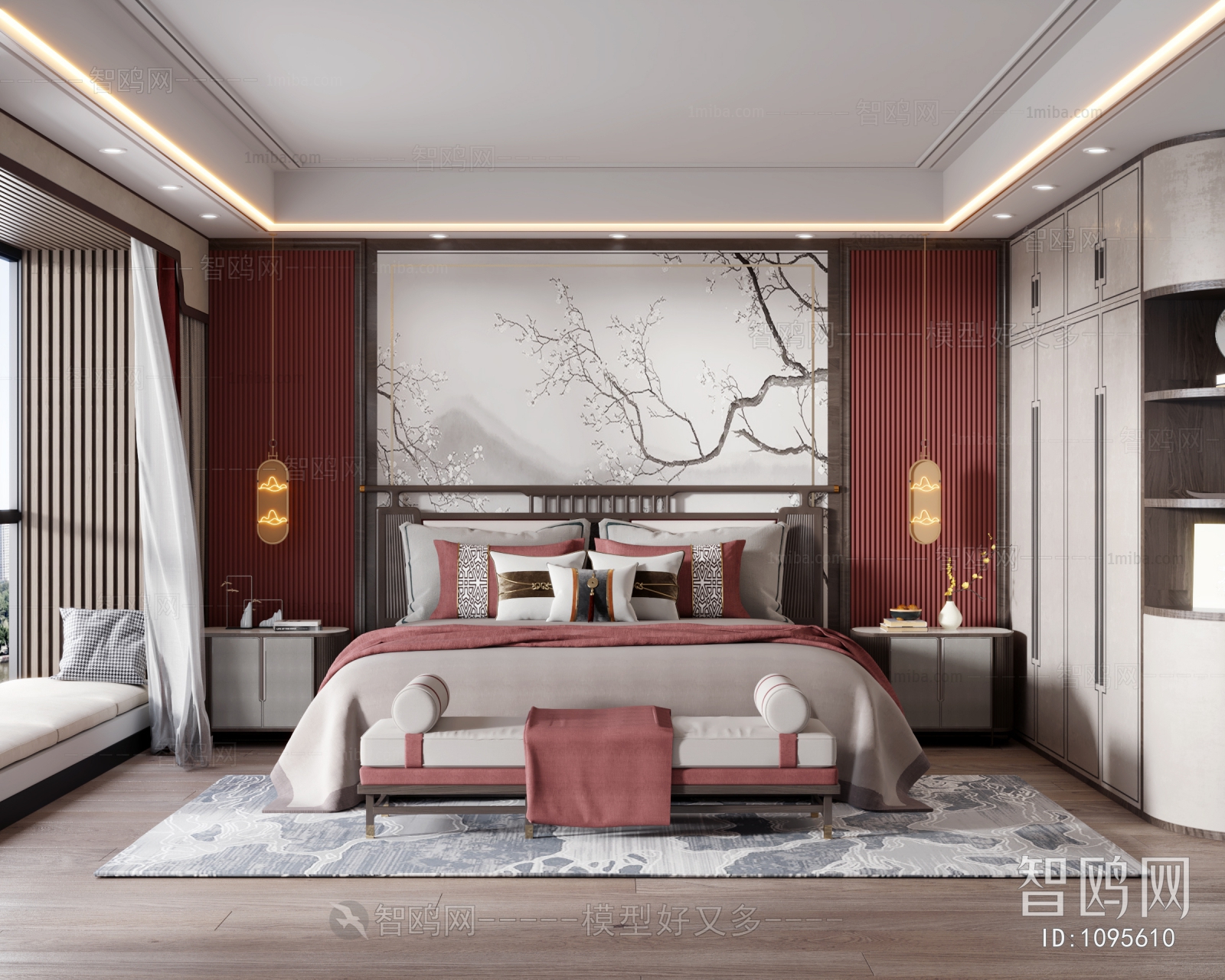 New Chinese Style Bedroom