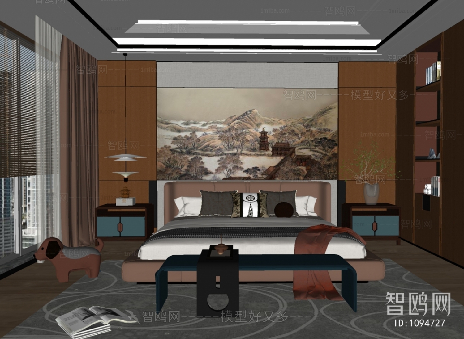 New Chinese Style Bedroom