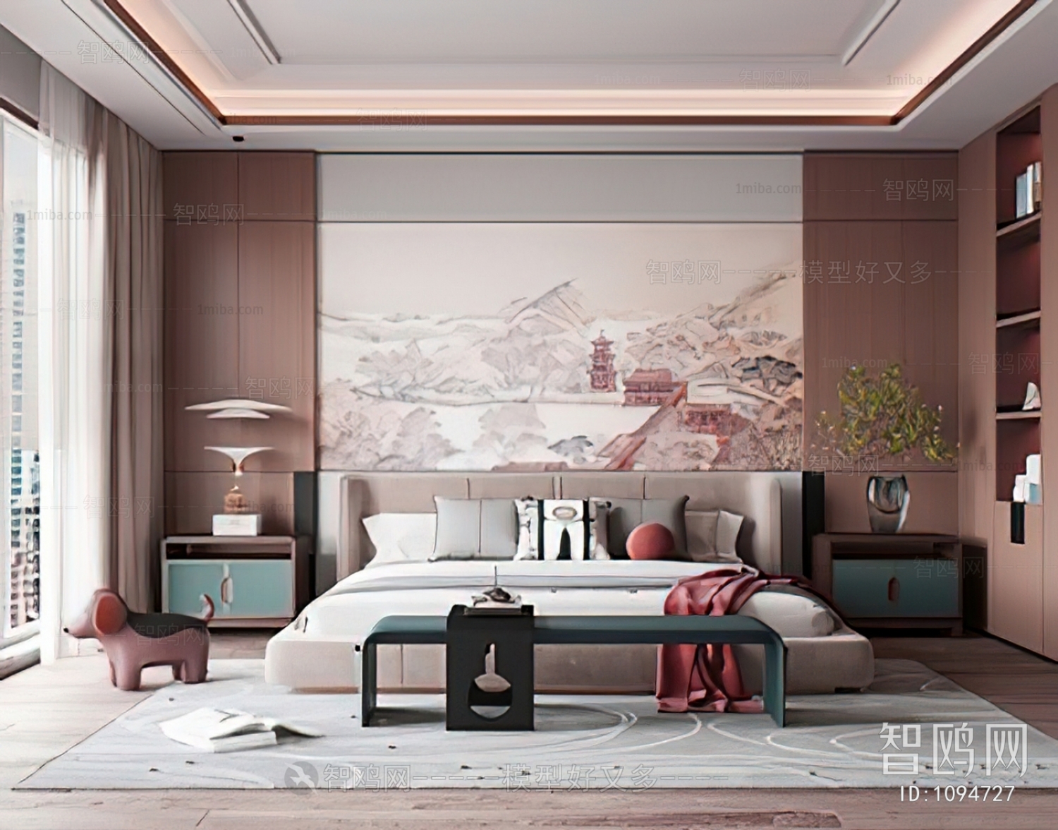 New Chinese Style Bedroom