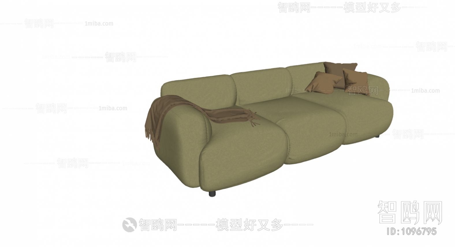 Nordic Style Three-seat Sofa