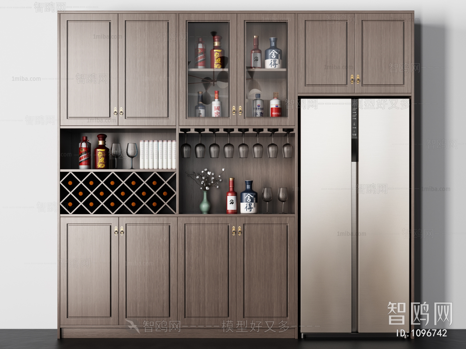 New Chinese Style Wine Cabinet