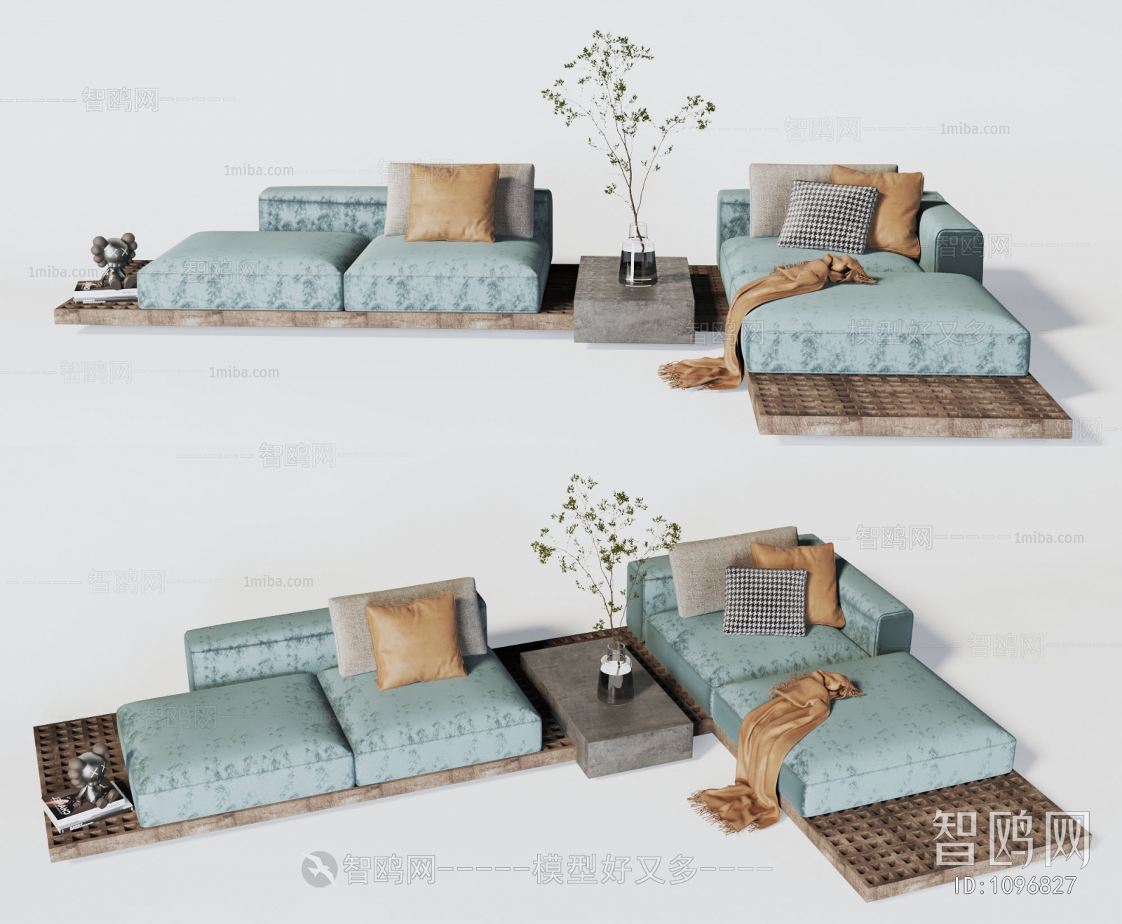 Wabi-sabi Style Multi Person Sofa