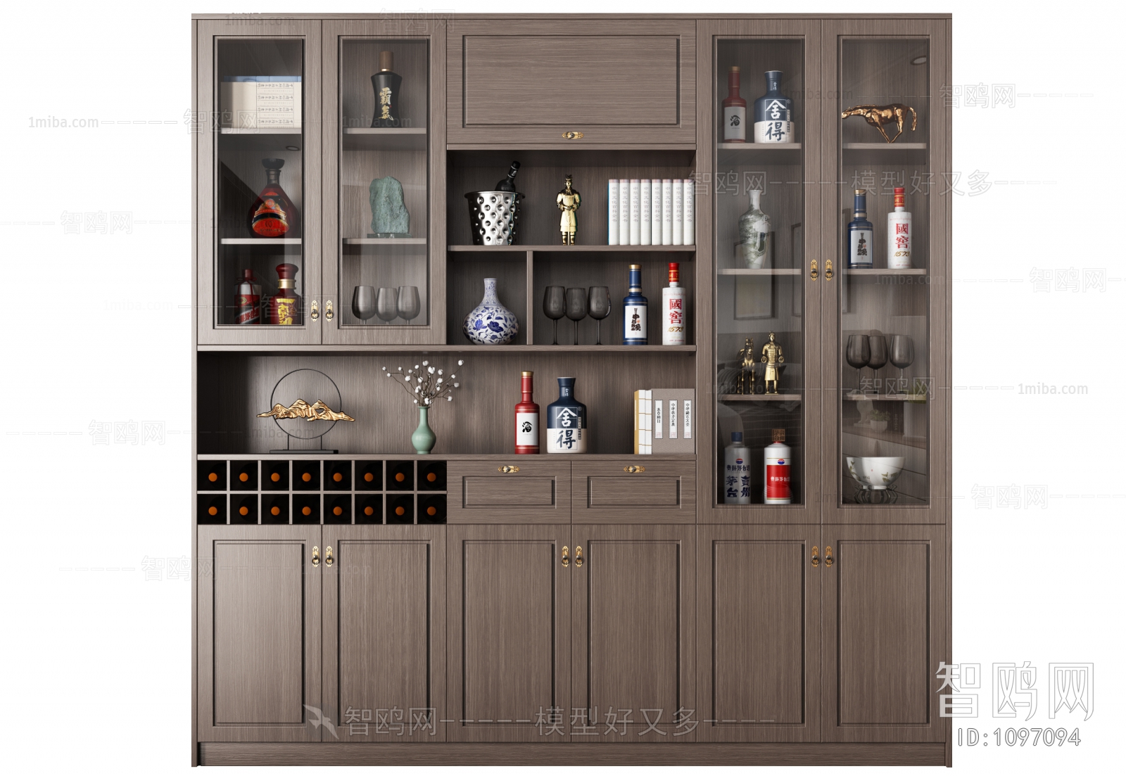 New Chinese Style Wine Cabinet